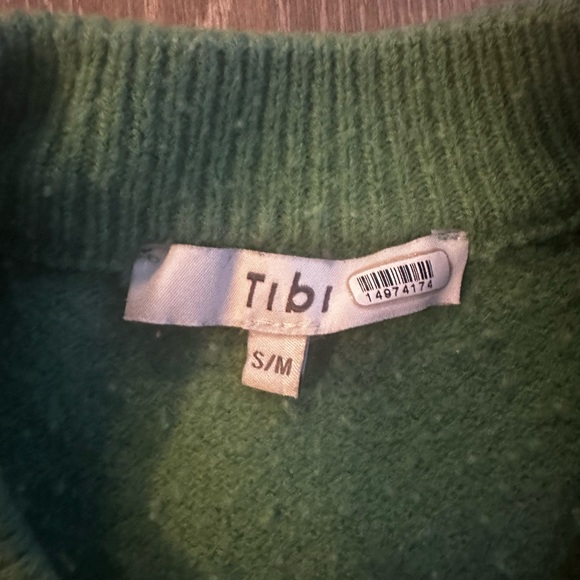 Tibi Lush Green Crew Neck Sweater - Picture 4 of 5
